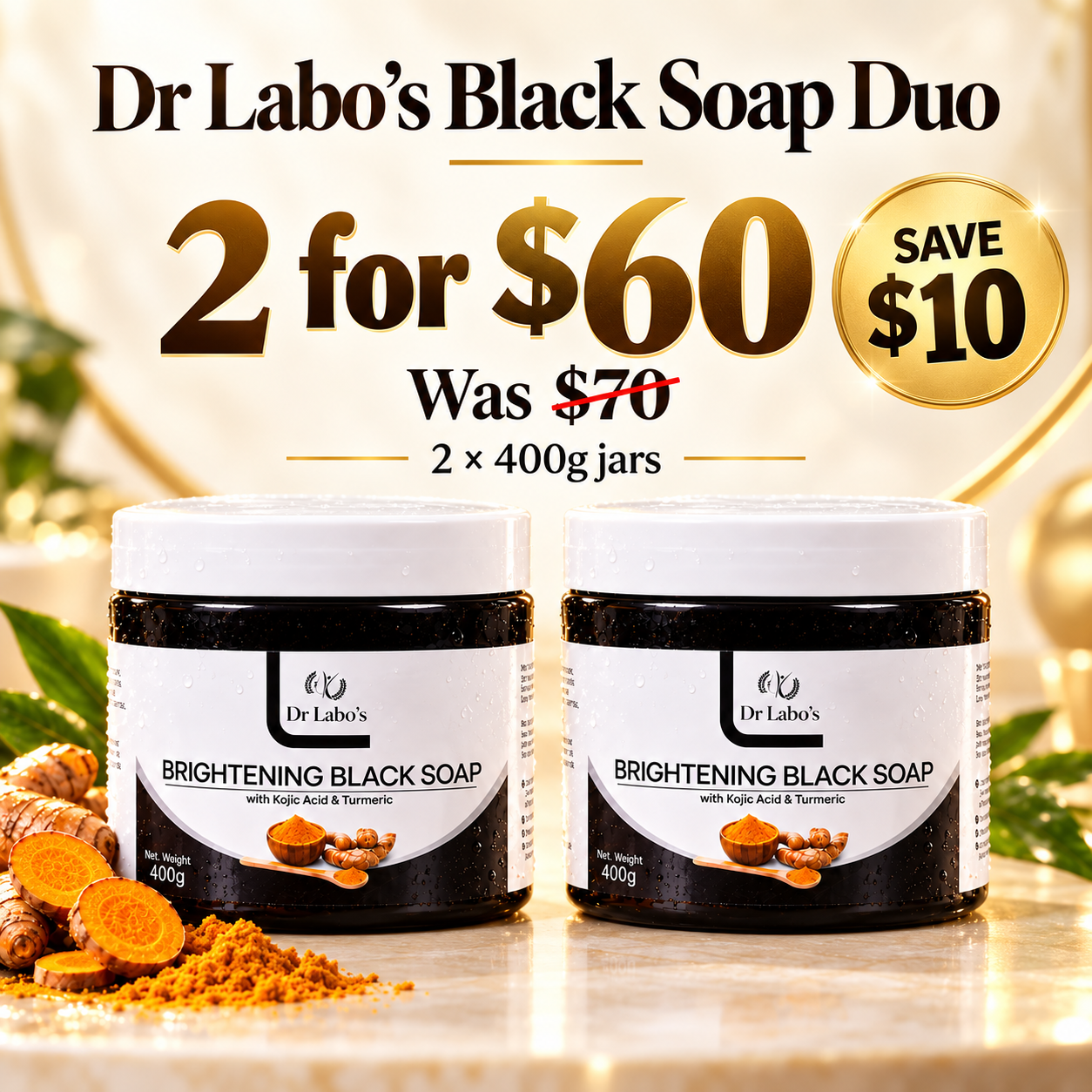 Dr. Labo’s Black Soap Duo – 2 × 400 g