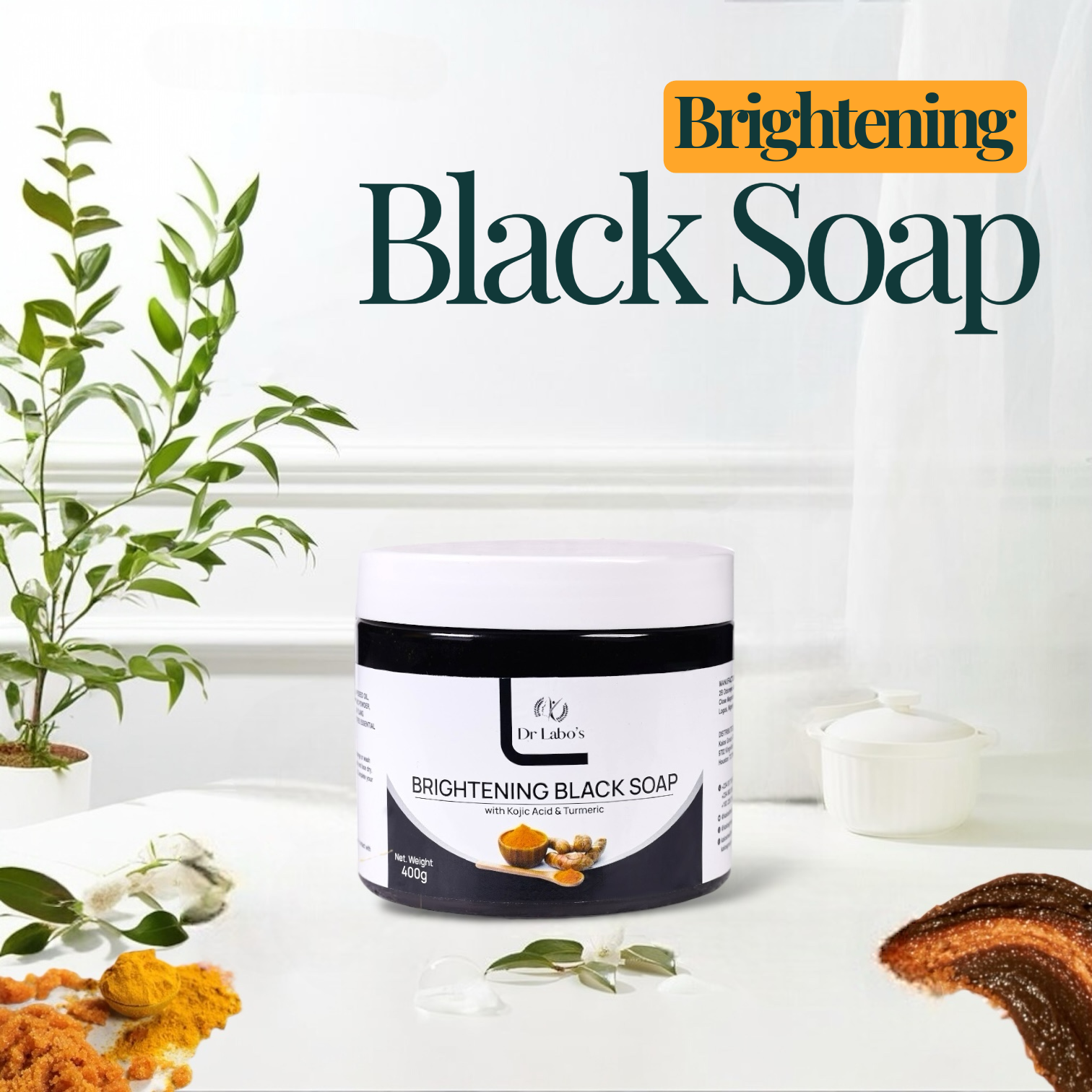 Dr. Labo's Brightening Black Soap (14 oz)