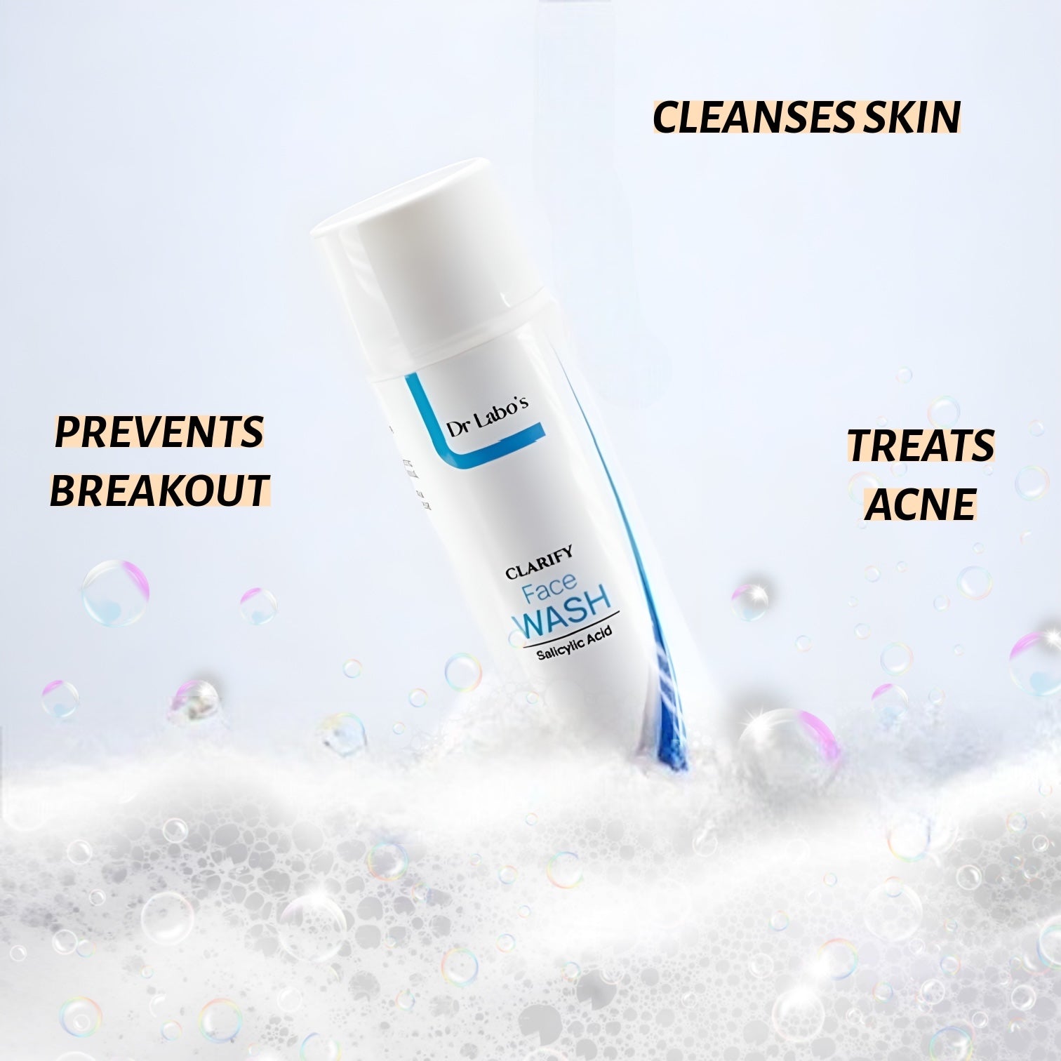 Clarify Face Wash - Gentle Acne Cleanser with Tea Tree Oil and Salicylic Acid – Deep Cleansing Face Wash for Oily, Acne-Prone Skin