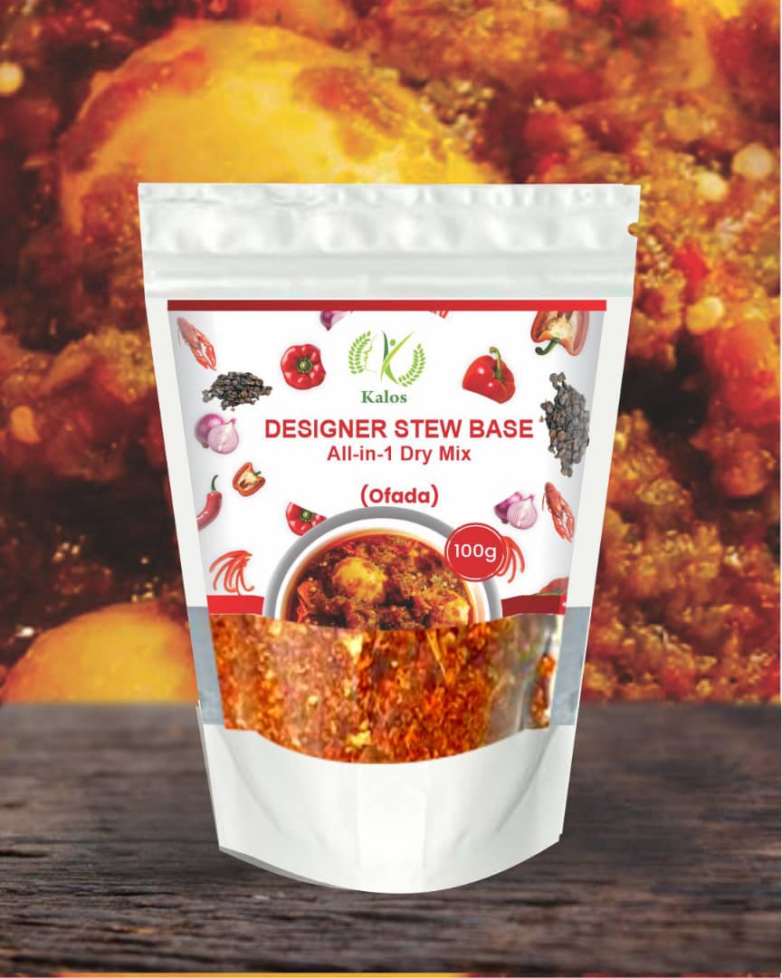Kalos Designer Stew Base – All-in-1 Dry Mix (Ofada Red Stew)